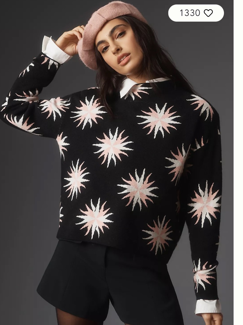 Maeve “Cary’s mock Neck” pull over Sweater S Oversized